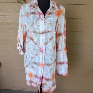 Floral Embroidered Shirt with Cake Motif